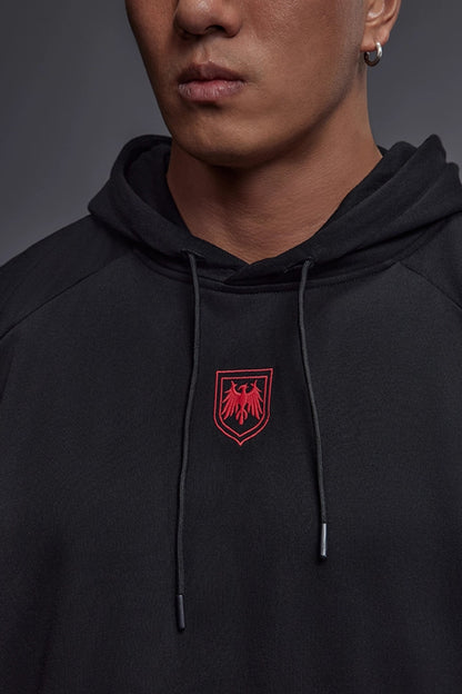 Raglan Emblem Logo Hoodie  #TK029