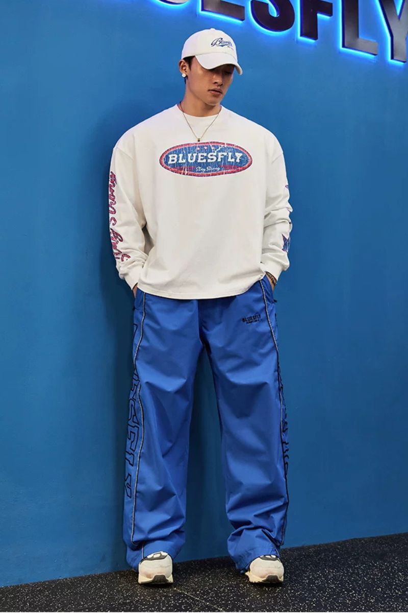 Retro Athletic Graphic Long Sleeve  #BF162