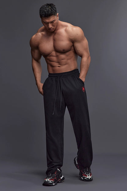 Shield Emblem Wide Sweatpants  #TK030