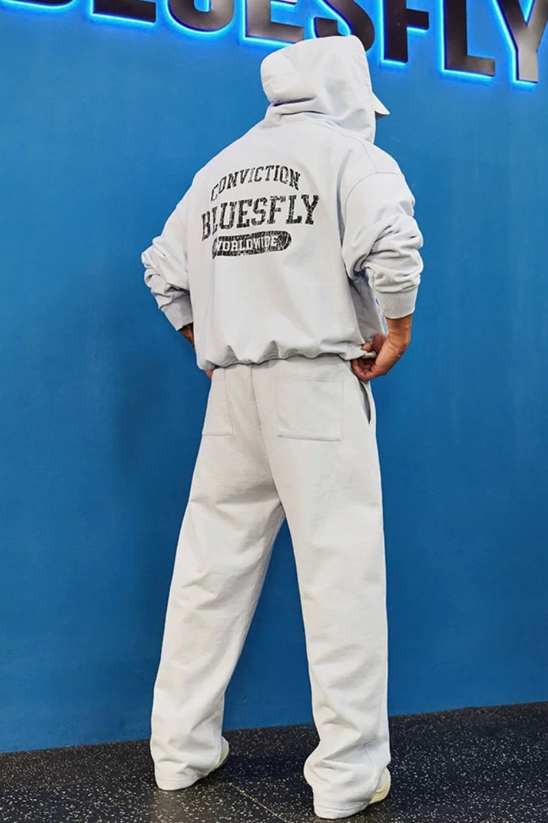 Back Graphic Zip Hoodie Set  #BF163
