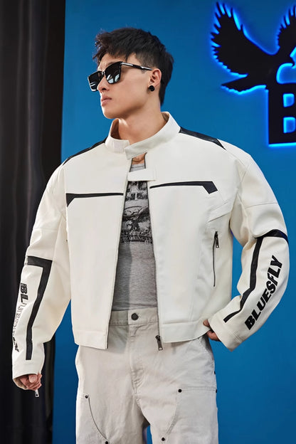 Neo-Rider Faux Leather Jacket  #BF120