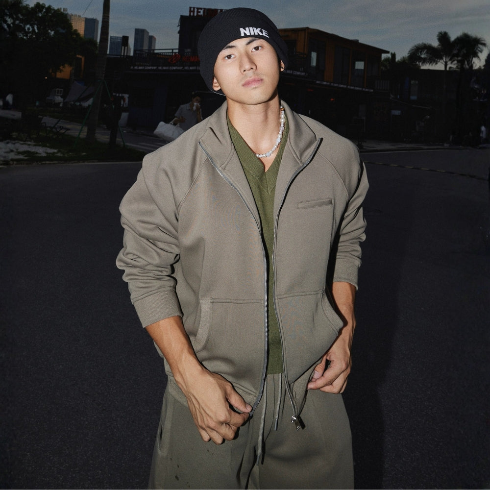 Solid Zip-Up Sweat Set  #PM016