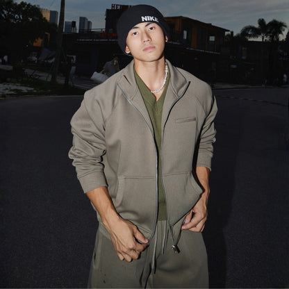 Solid Zip-Up Sweat Set  #PM016