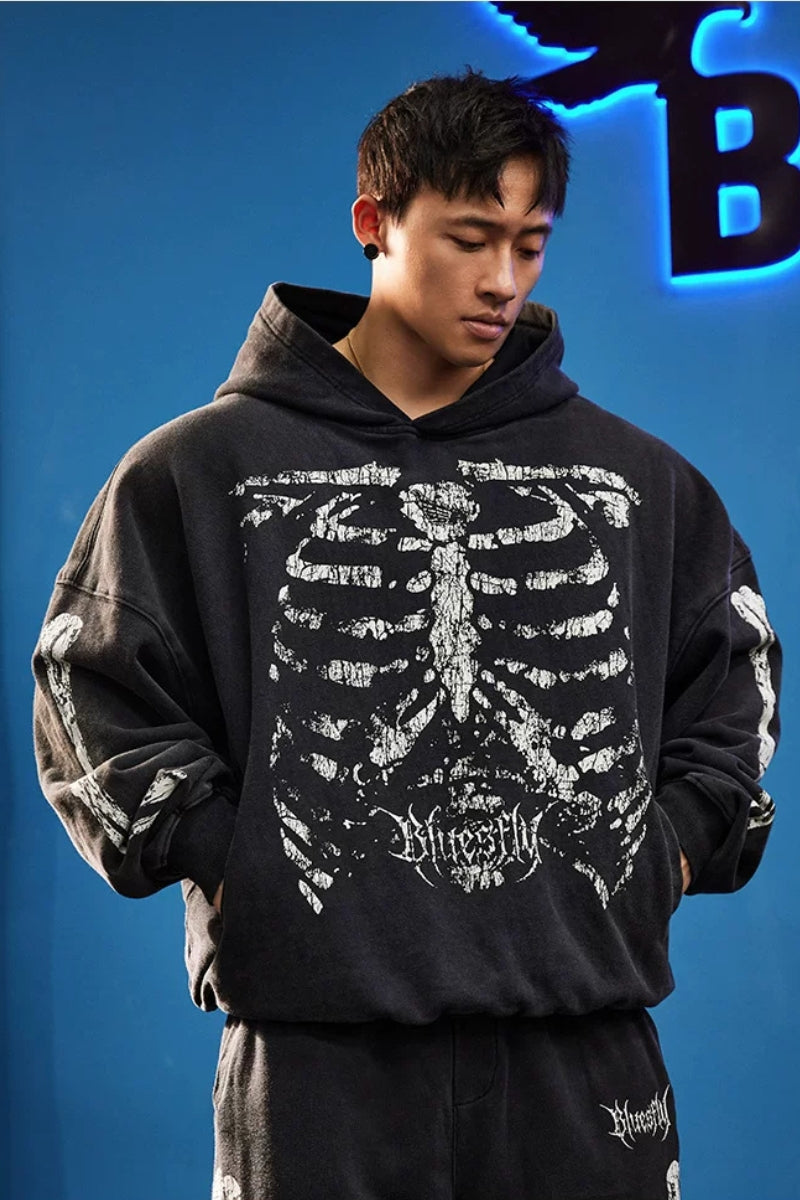 Bone Frame Graphic Hoodie  #BF166