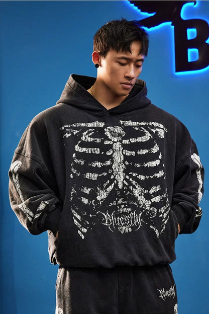 Bone Frame Graphic Hoodie  #BF166