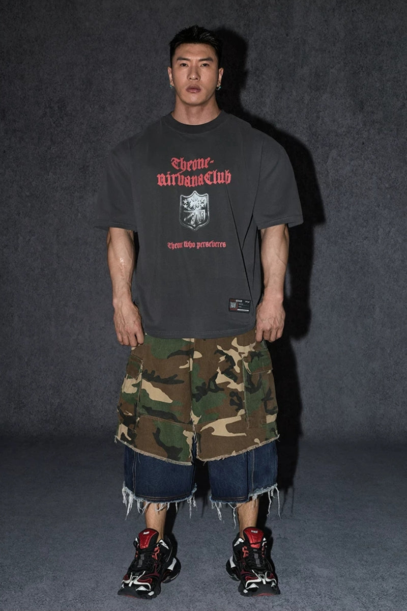 Shield Logo Oversized T-Shirt  #TK043