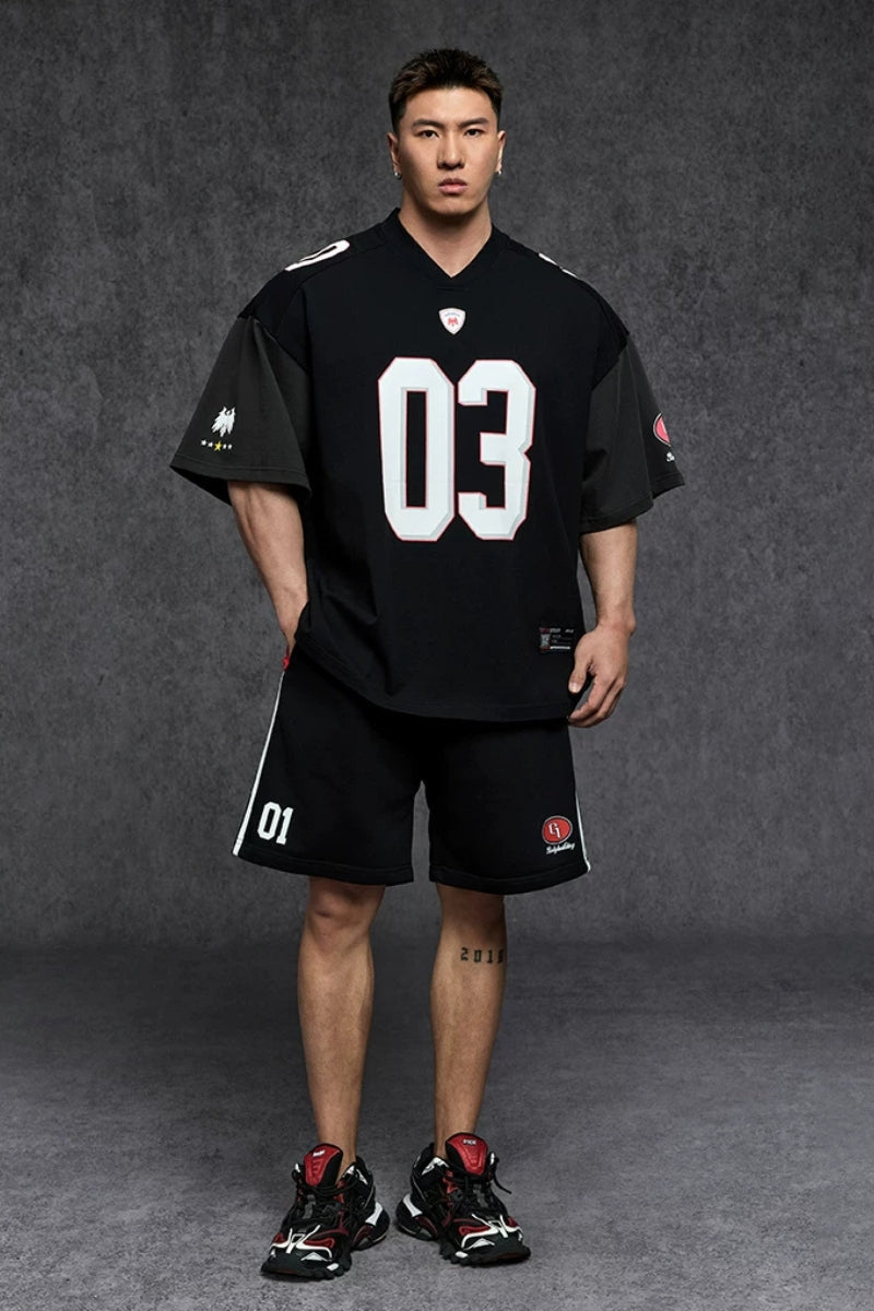 Badge Number Jersey T-Shirt  #TK041