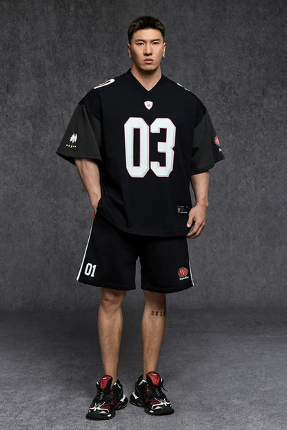 Badge Number Jersey T-Shirt  #TK041