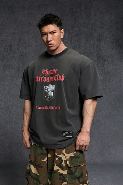Shield Logo Oversized T-Shirt  #TK043