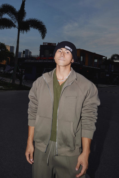 Solid Zip-Up Sweat Set  #PM016