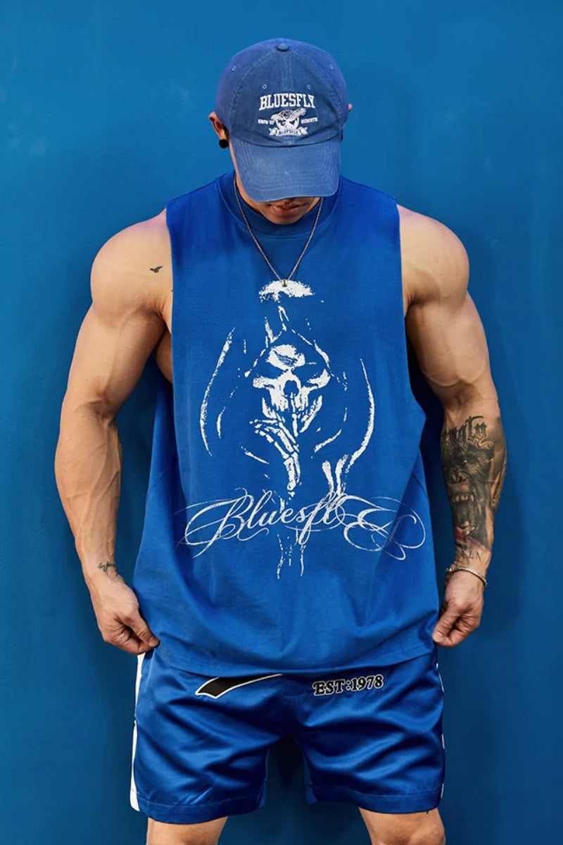 Double Yarn Graphic Sleeveless  #BF156