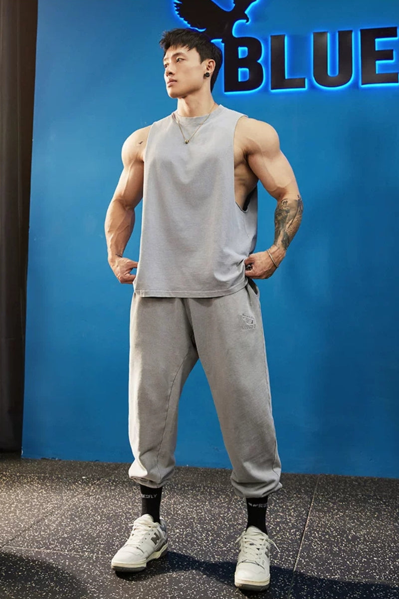 Loose Cut-Off Washed Sleeveless  #BF153