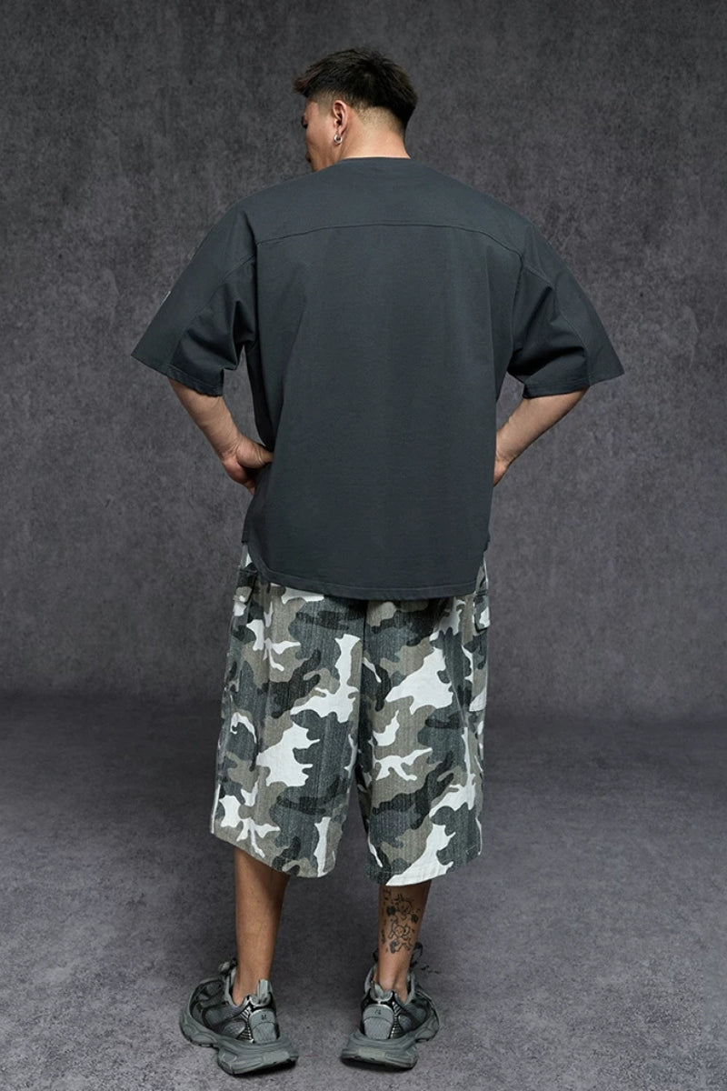 Ice Touch Badge Print T-Shirt  #TK040