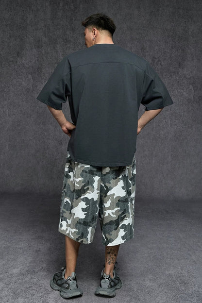 Ice Touch Badge Print T-Shirt  #TK040