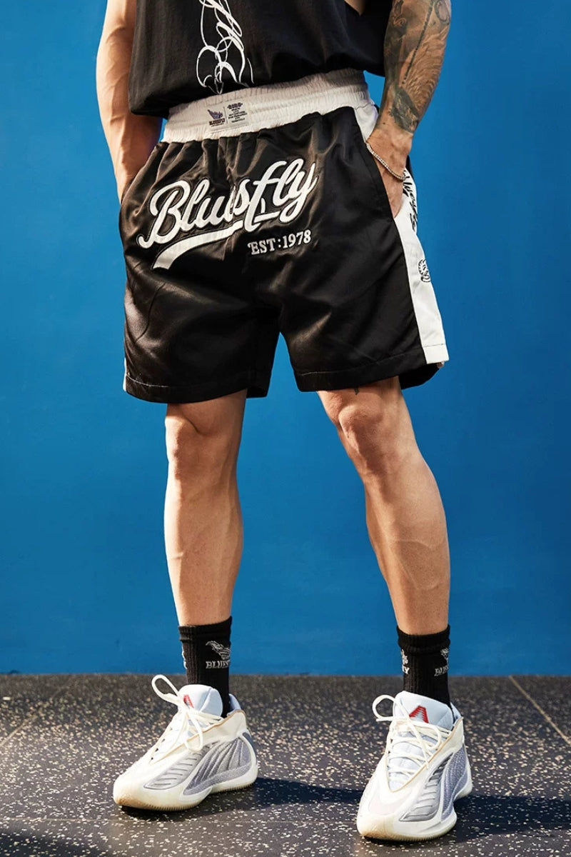 Silky Touch Wide Script Shorts  #BF155