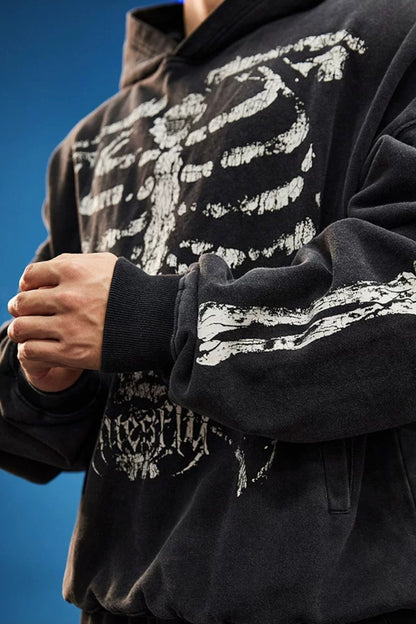 Bone Frame Graphic Hoodie  #BF166
