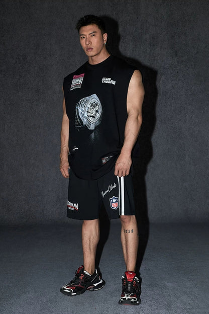 Ring Graphic Oversized Sleeveless  #TK042