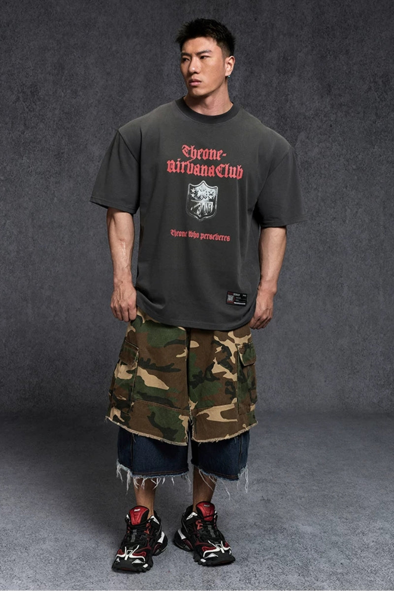 Shield Logo Oversized T-Shirt  #TK043