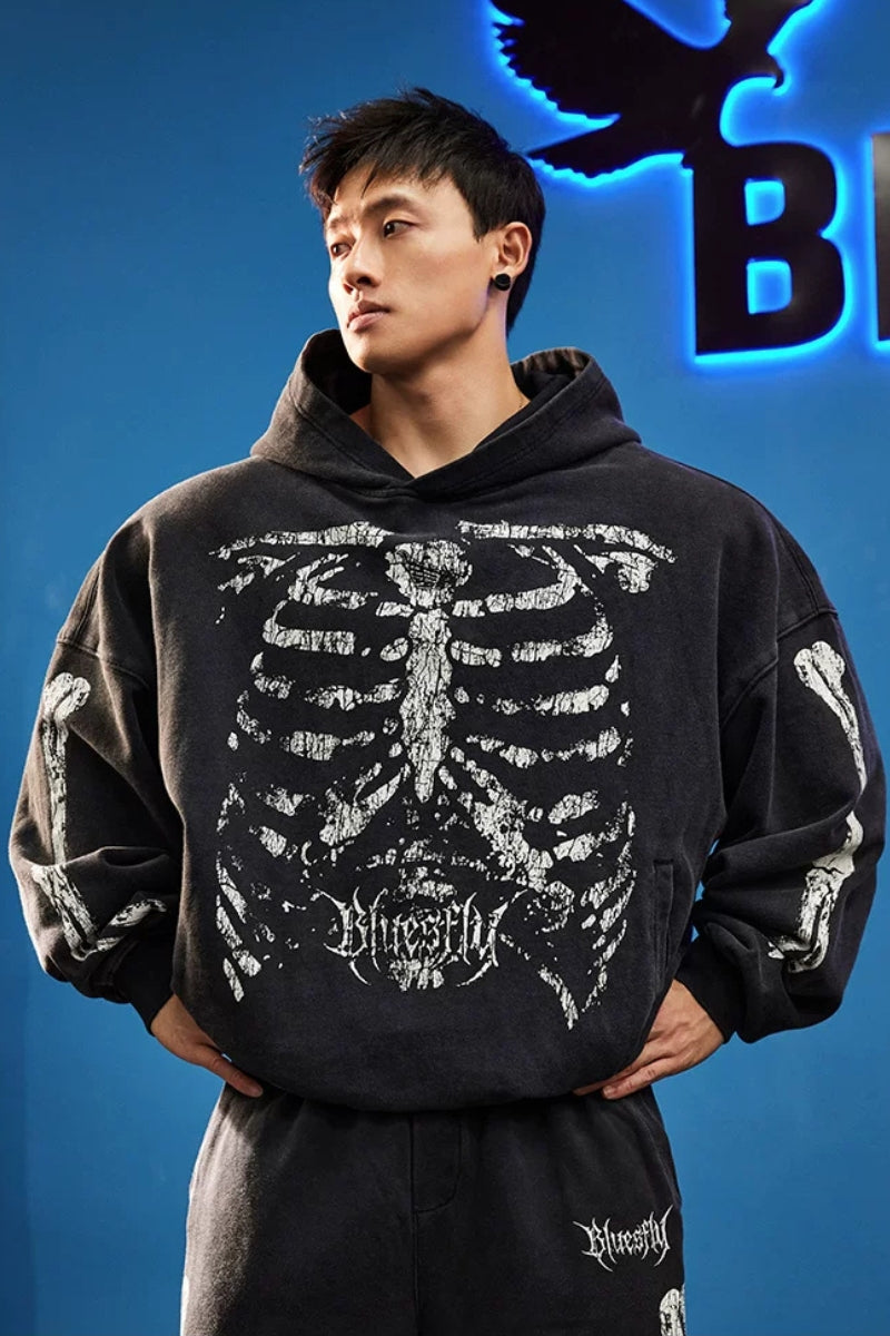 Bone Frame Graphic Hoodie  #BF166