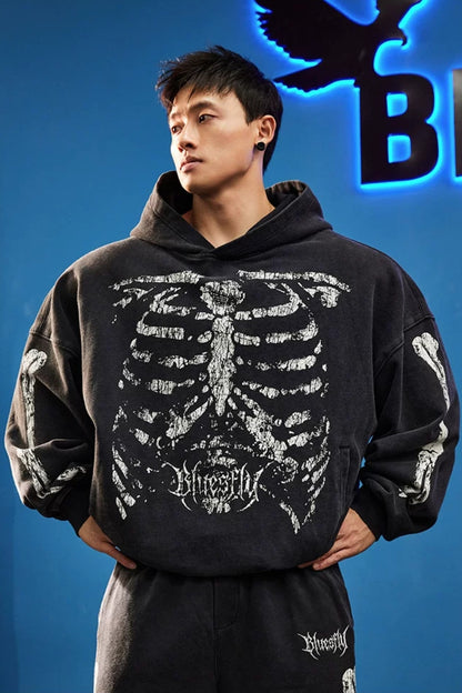 Bone Frame Graphic Hoodie  #BF166