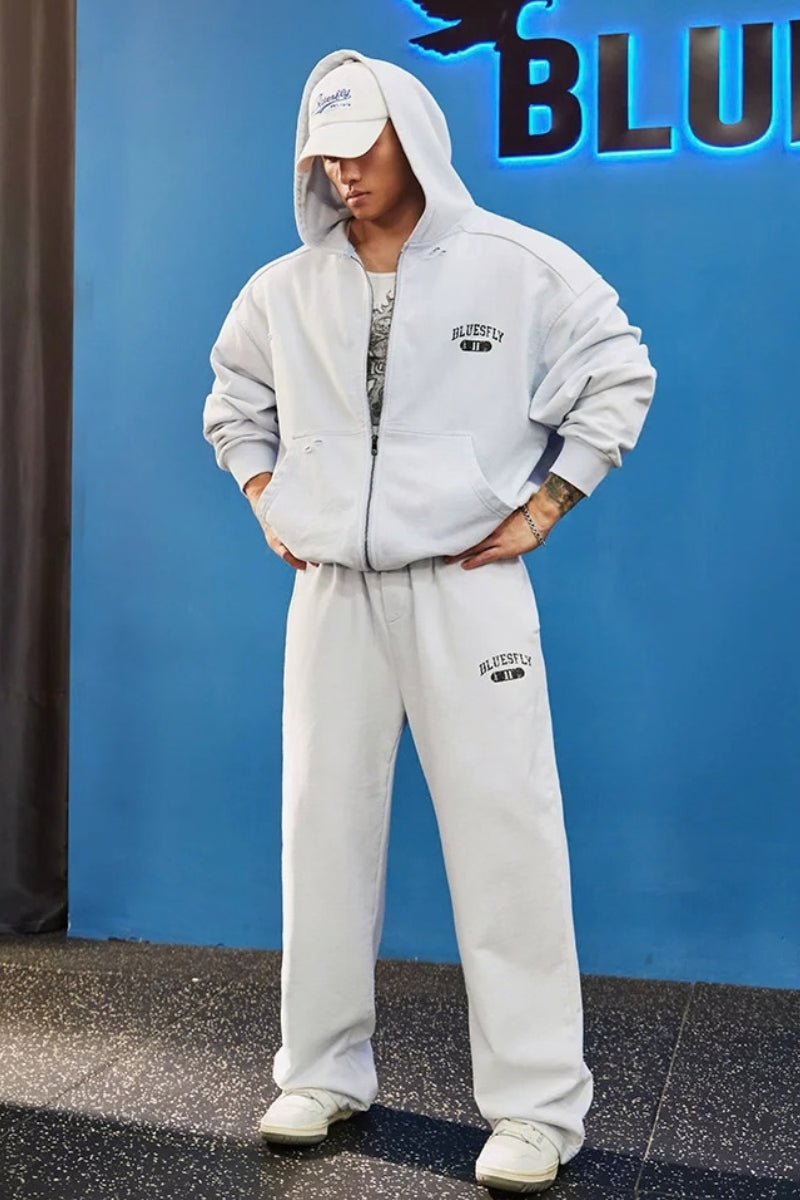 Back Graphic Zip Hoodie Set  #BF163