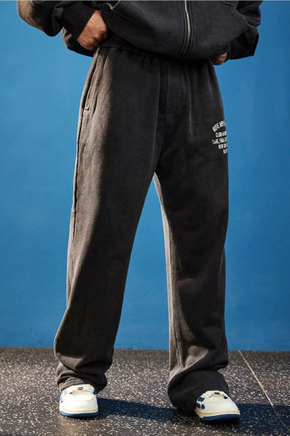 Wide Washed Graphic Sweatpants  #BF170