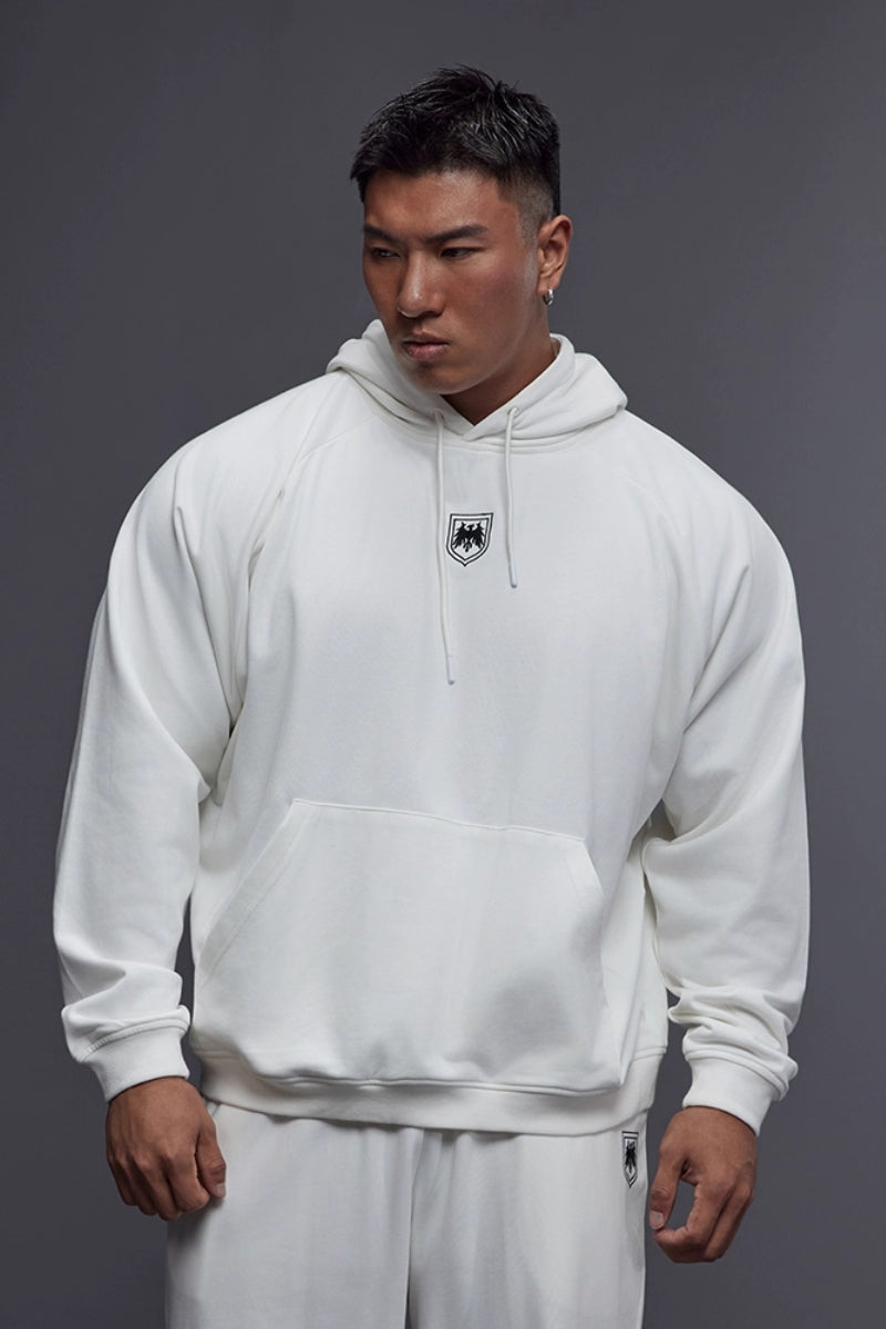 Raglan Emblem Logo Hoodie  #TK029