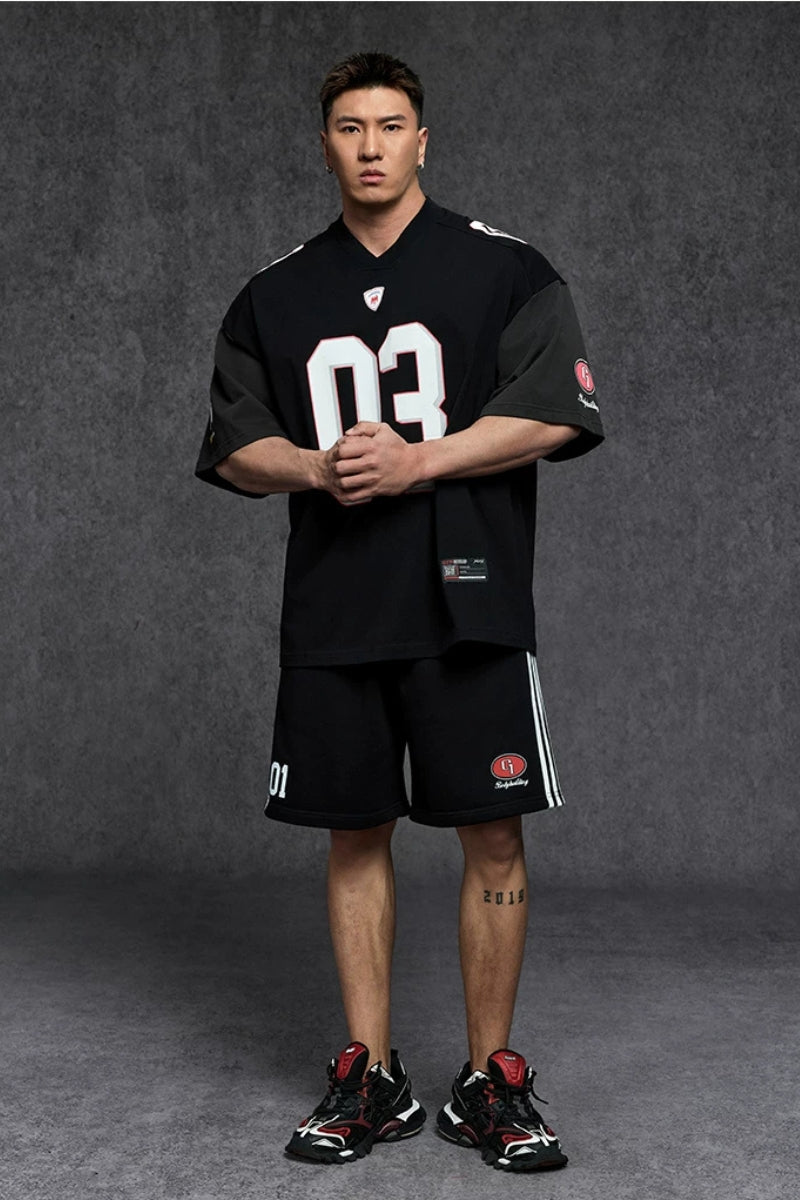 Badge Number Jersey T-Shirt  #TK041