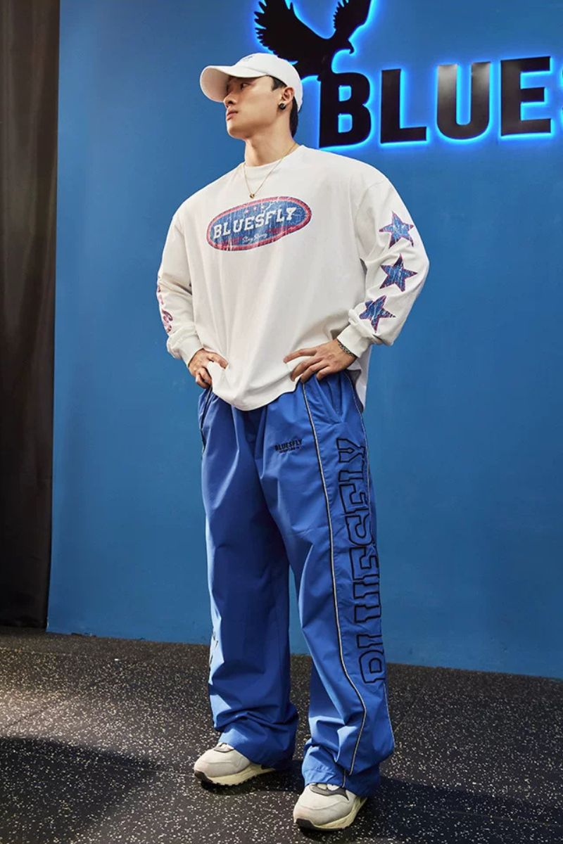 Retro Athletic Graphic Long Sleeve  #BF162