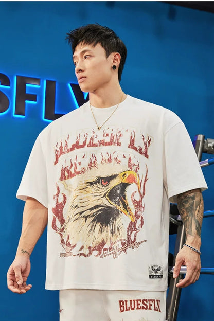 Heavy Cotton Eagle T-Shirt  #BF150