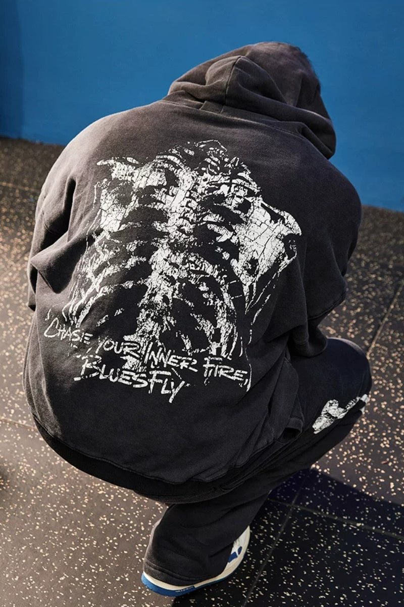 Bone Frame Graphic Hoodie  #BF166