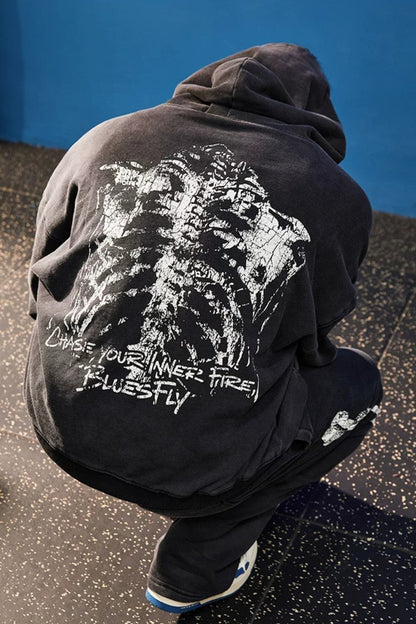 Bone Frame Graphic Hoodie  #BF166