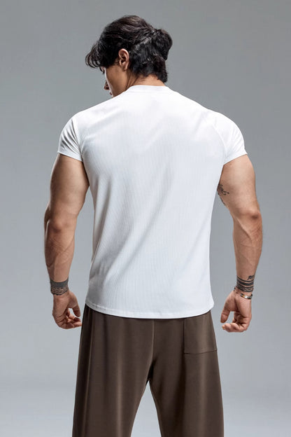 SlimFit High-Neck T-Shirt  #MD097