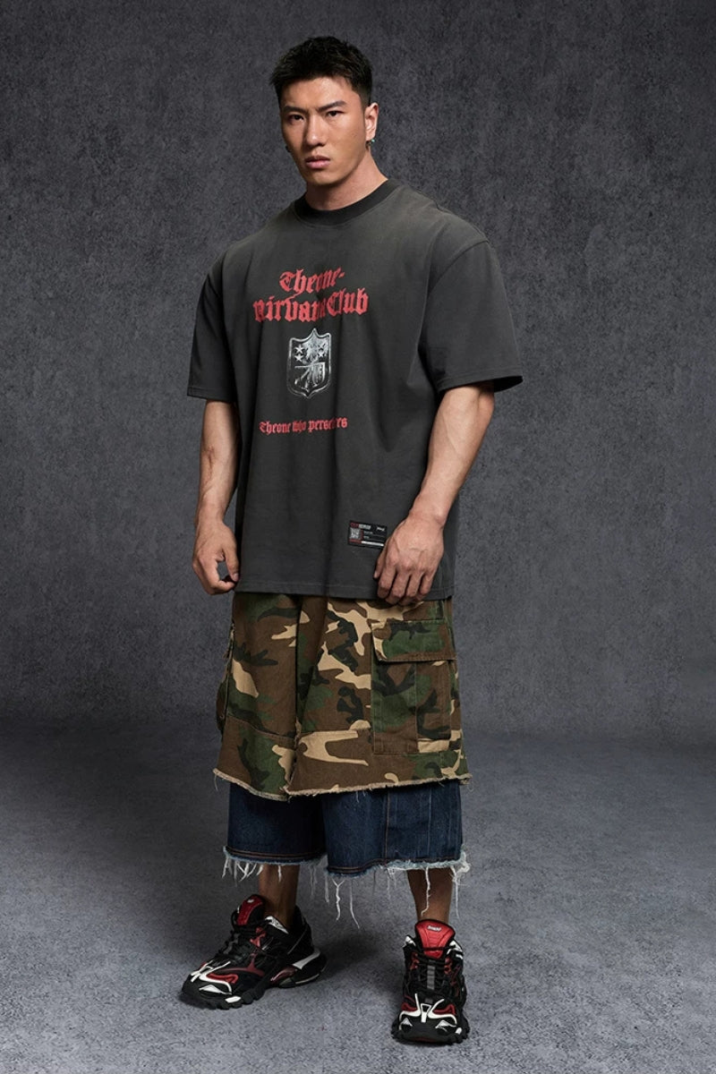 Shield Logo Oversized T-Shirt  #TK043