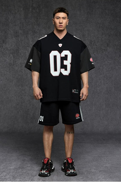 Badge Number Jersey T-Shirt  #TK041