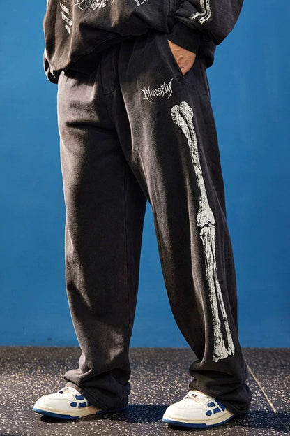 Bone Frame Graphic Sweatpants  #BF167