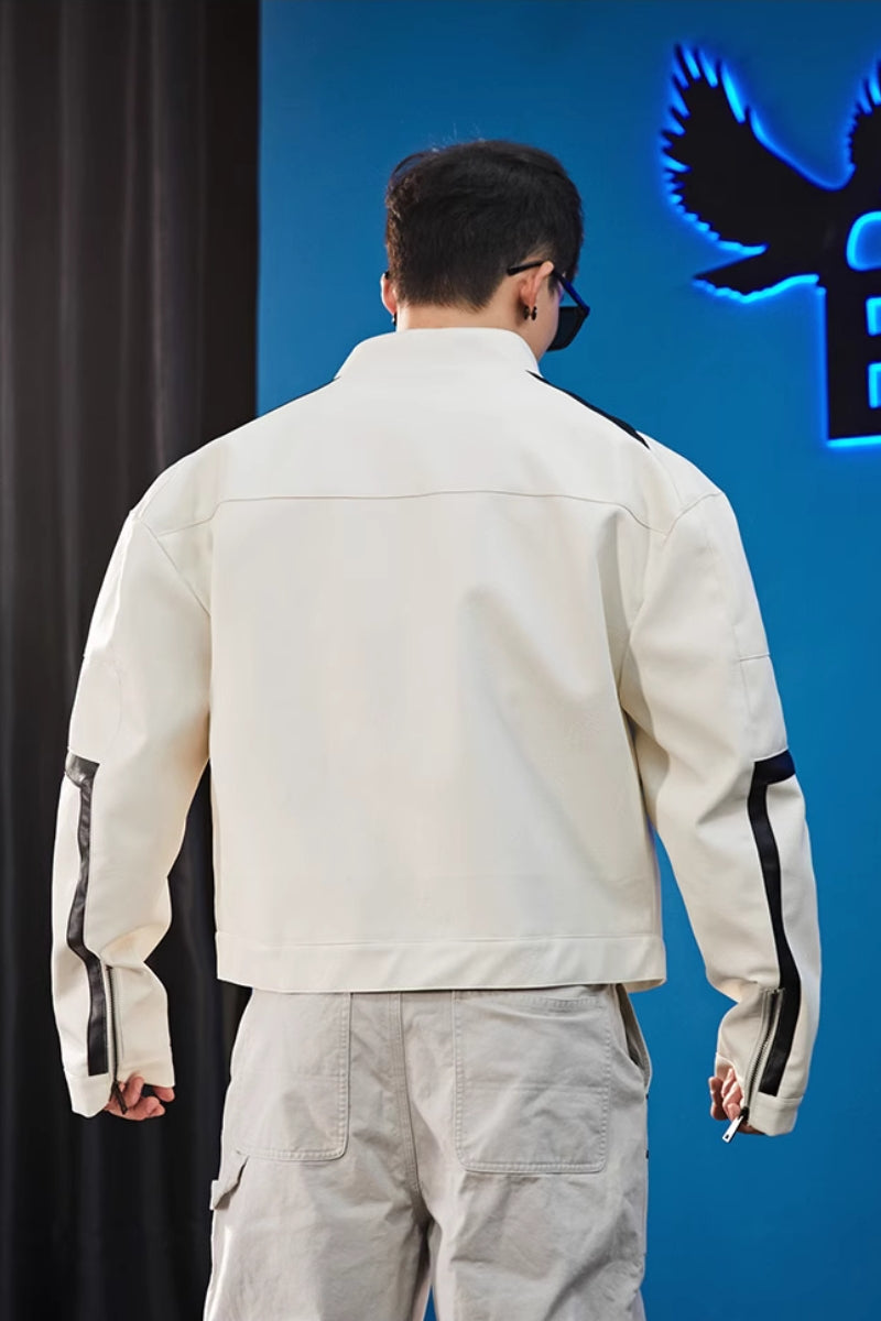Neo-Rider Faux Leather Jacket  #BF120