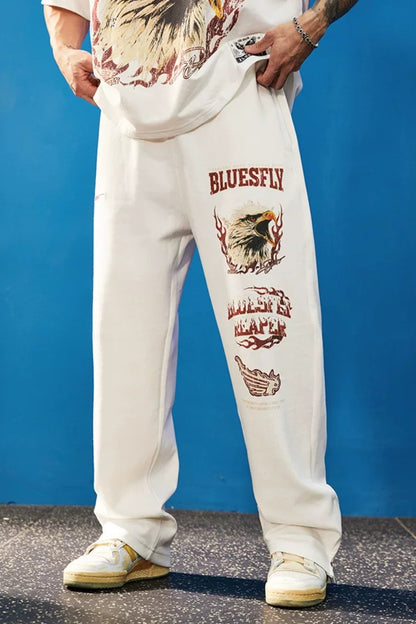 Heavy Nylon Eagle Wide Pants  #FS151