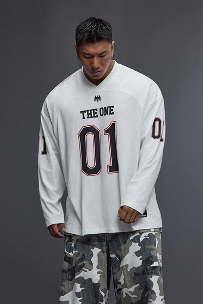 Drop Shoulder Jersey Top  #TK027