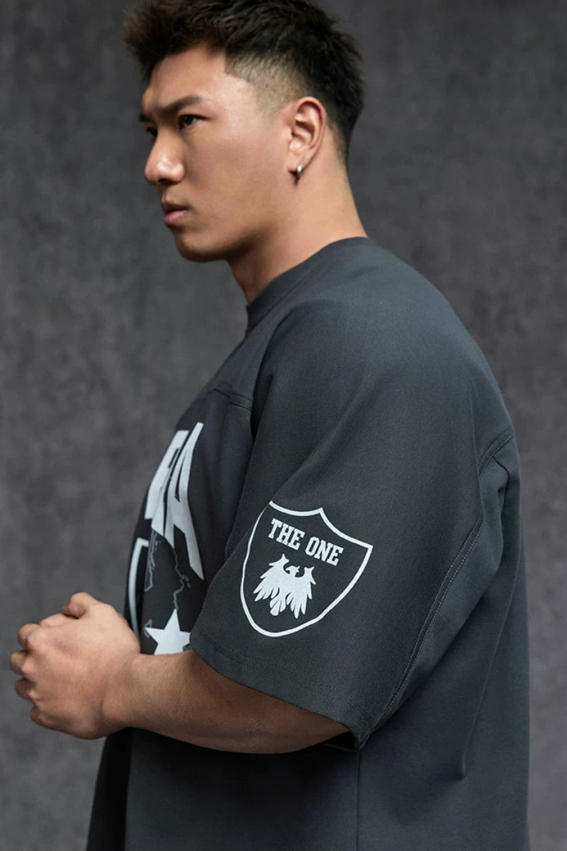 Ice Touch Badge Print T-Shirt  #TK040