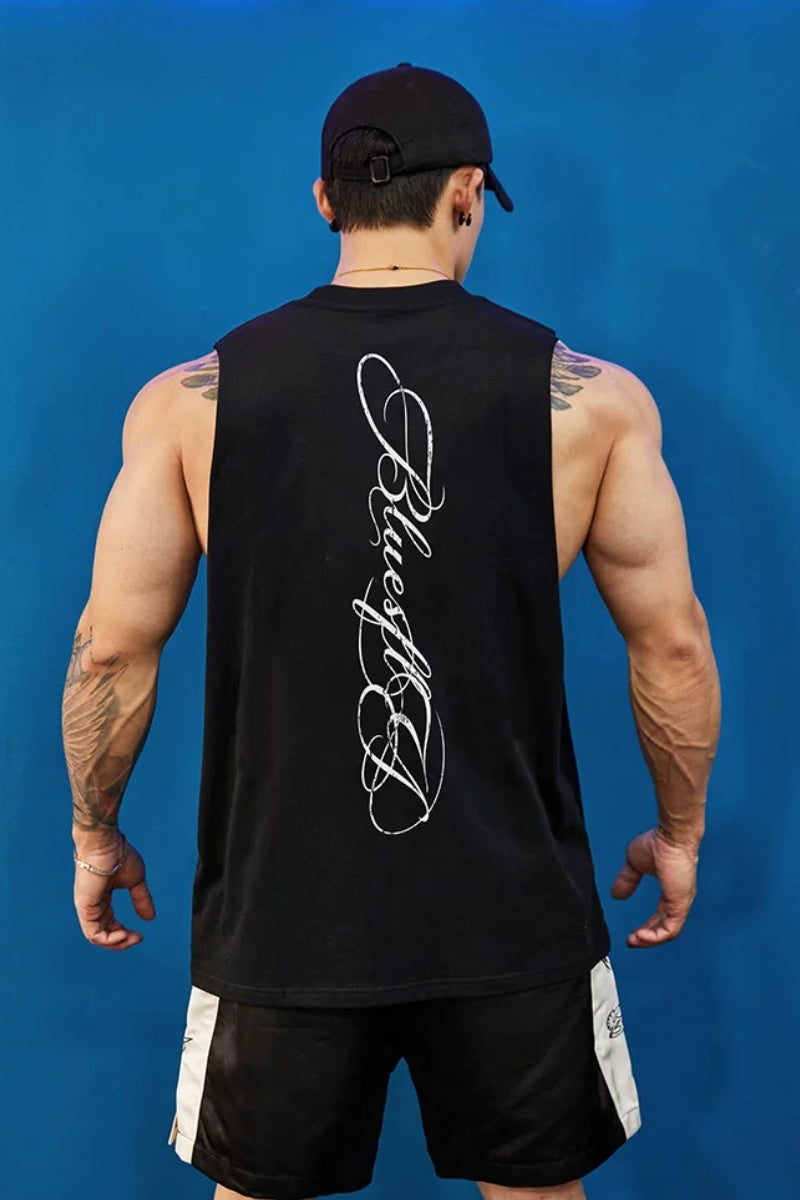 Double Yarn Graphic Sleeveless  #BF156