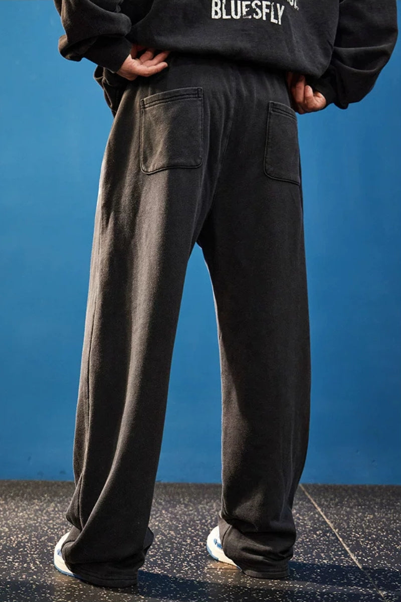 Wide Washed Graphic Sweatpants  #BF170