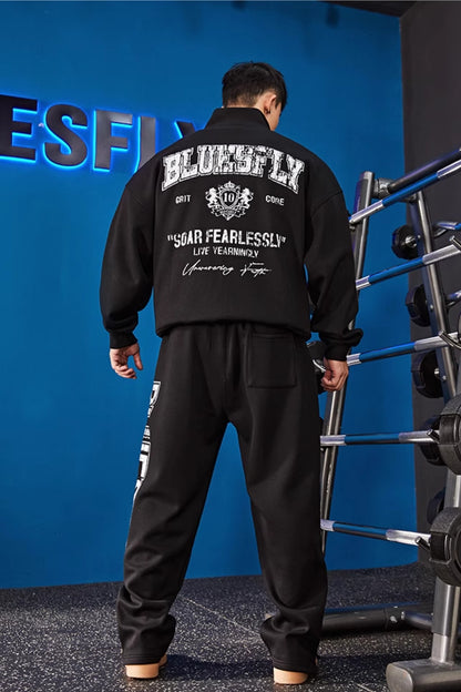Shield Logo Heavy Warm Sweatpants  #BF127