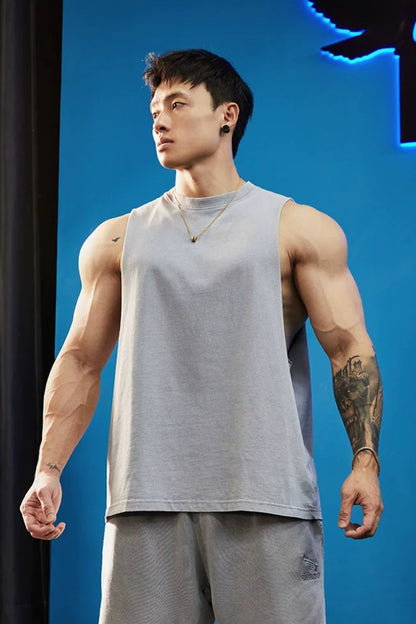 Loose Cut-Off Washed Sleeveless  #BF153