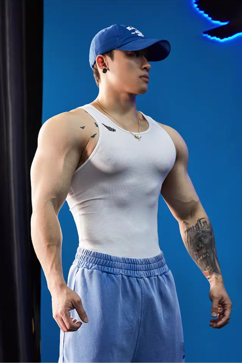 Stretch Cotton Core Tank  #BF142