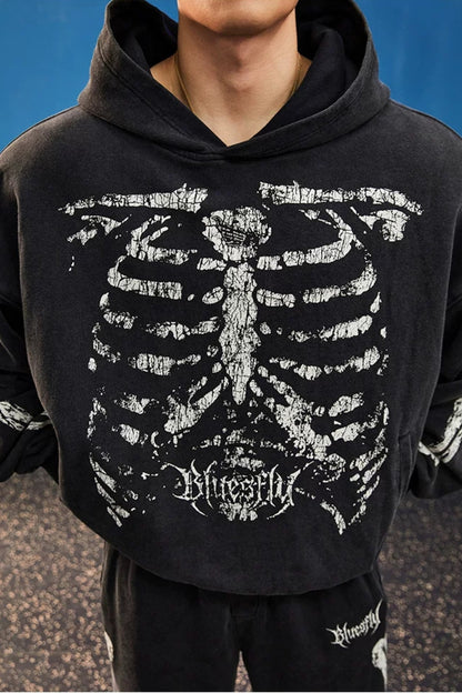 Bone Frame Graphic Hoodie  #BF166
