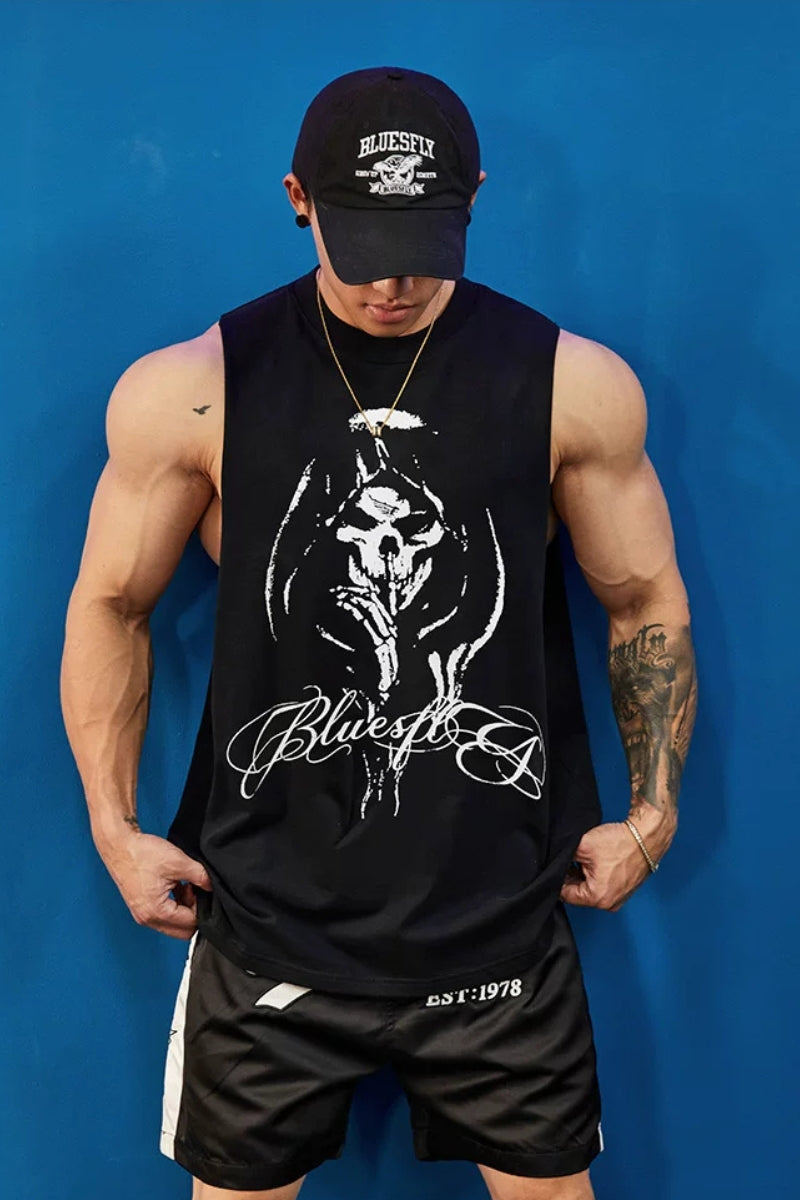 Double Yarn Graphic Sleeveless  #BF156