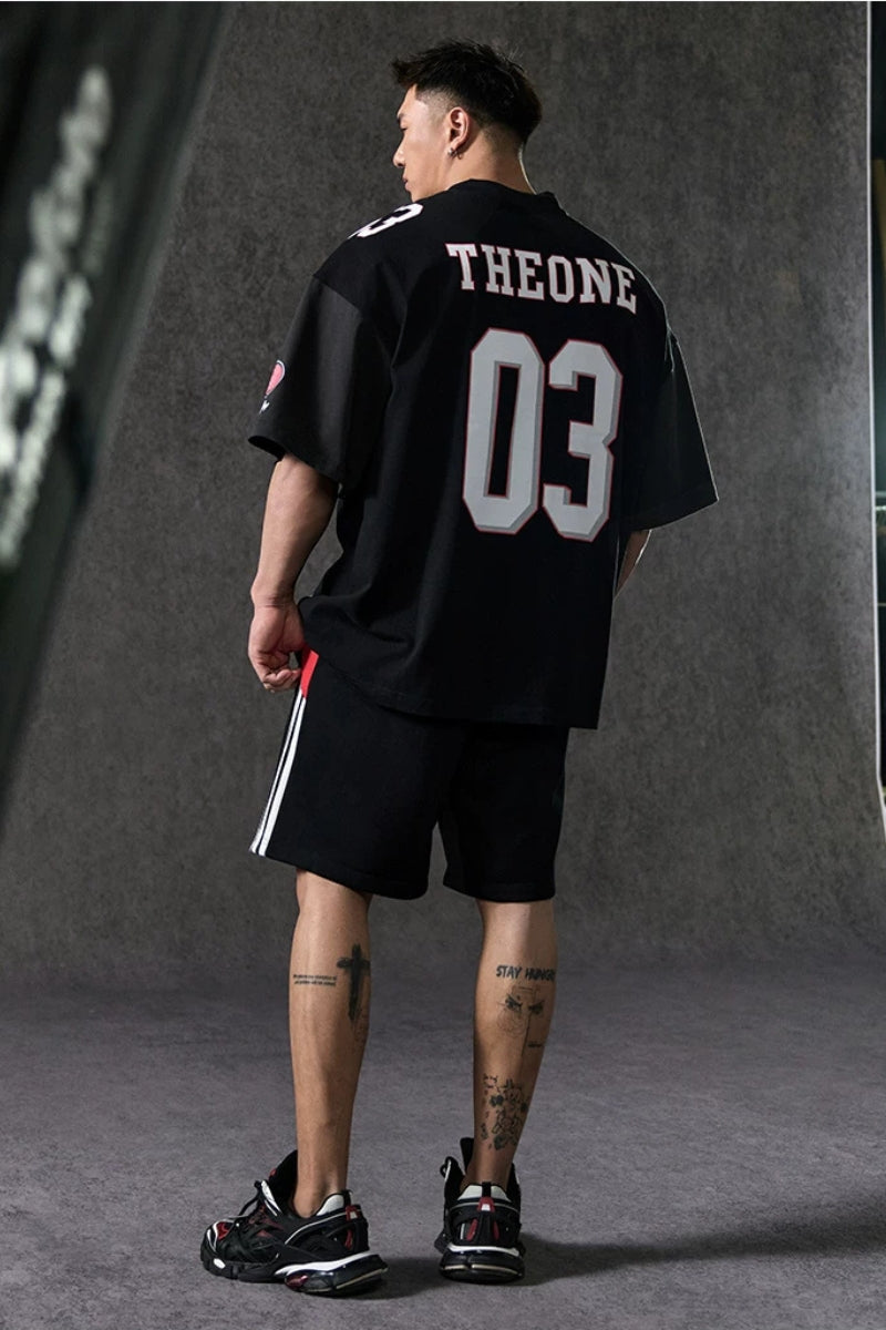 Badge Number Jersey T-Shirt  #TK041