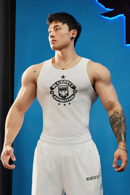 Muscle Fit Crest Tank  #BF152