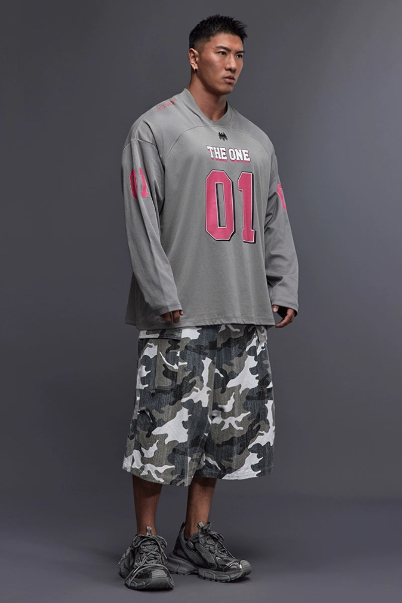 Drop Shoulder Jersey Top  #TK027